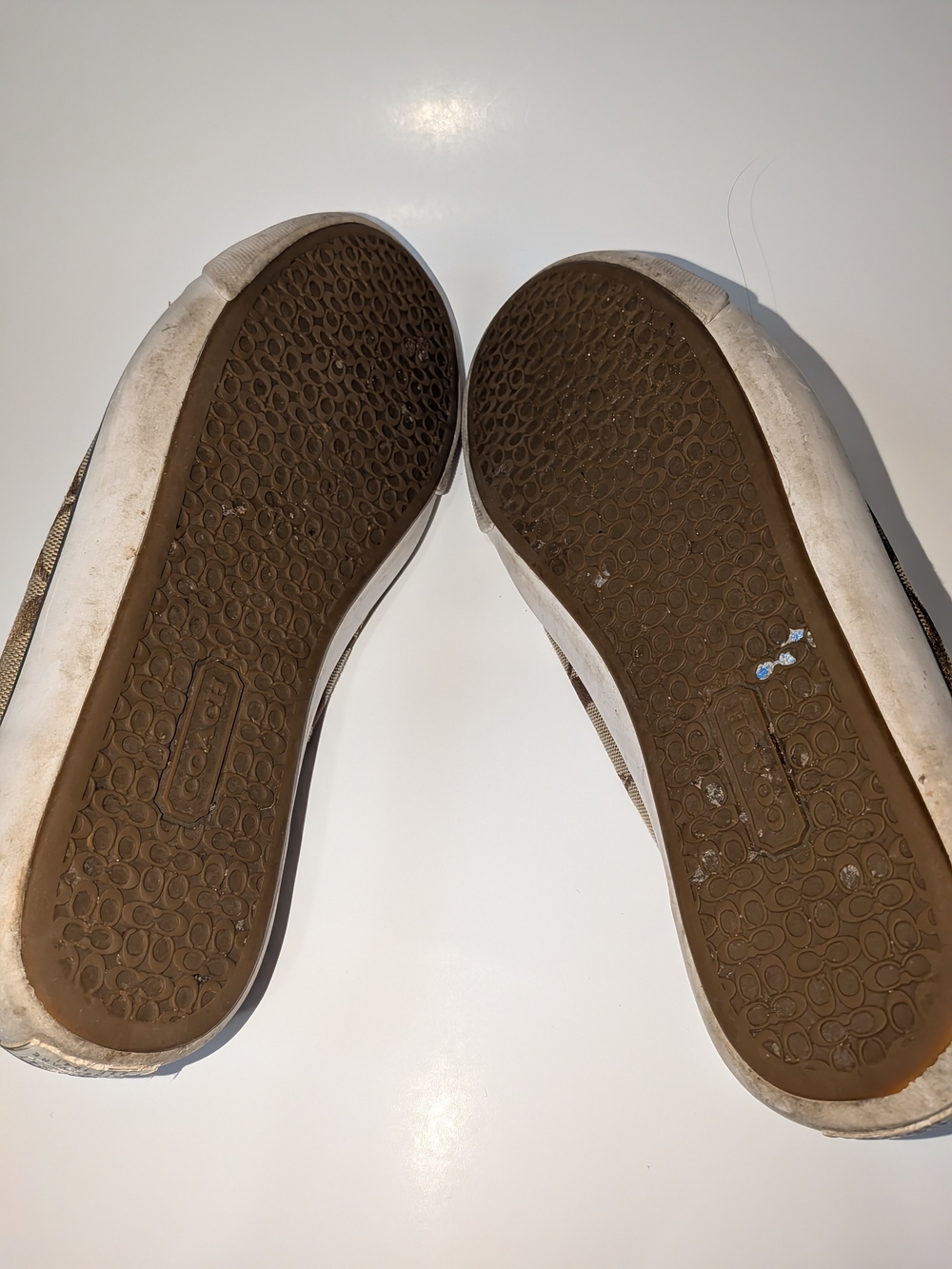 Coach Women's Signature Canvas Low-Top Sneakers in Brown and White - Picture 6 of 8